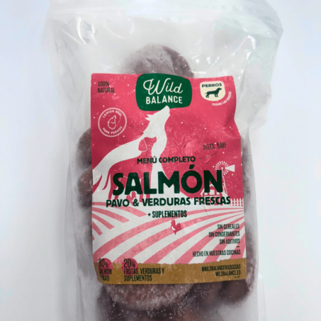 Menu Barf de Salmon en porciones