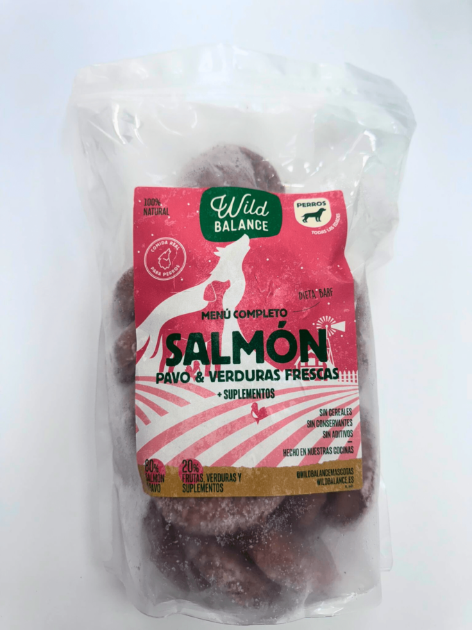 Menu Barf de Salmon en porciones