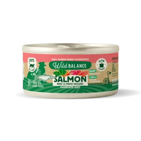 LATA DE SALMÓN Y TERNERA PARA GATO-FILOSOFÍA BARF