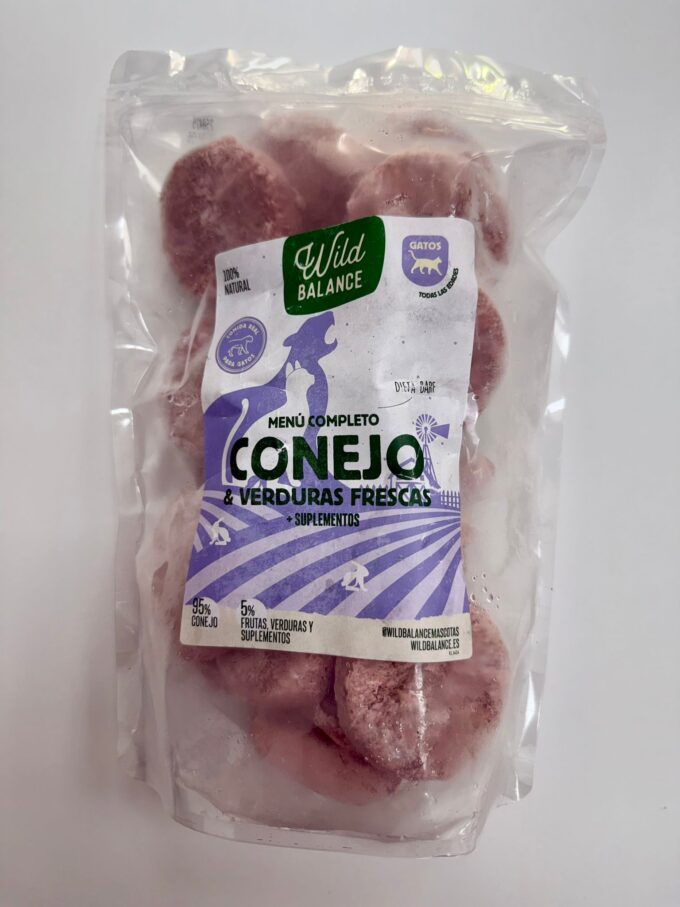 MENU BARF DE CONEJO PARA GATO
