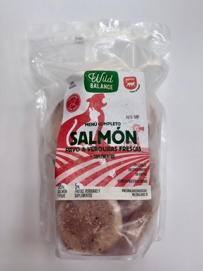 MENU BARF DE SALMON PARA GATO