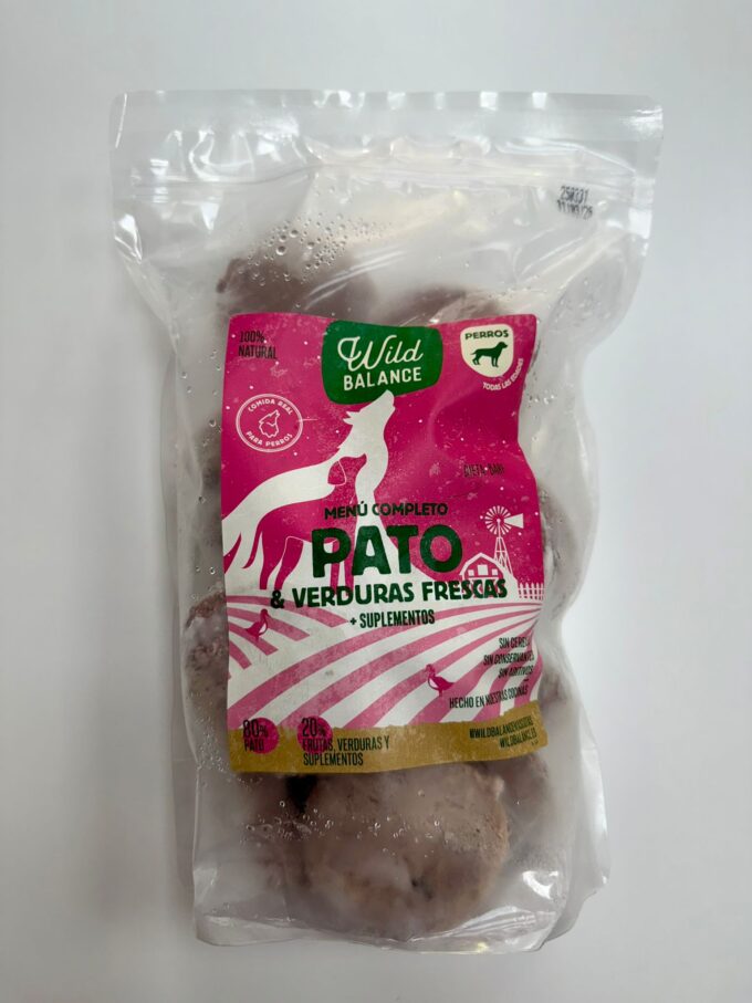 MENU BARF DE PATO EN PORCIONES
