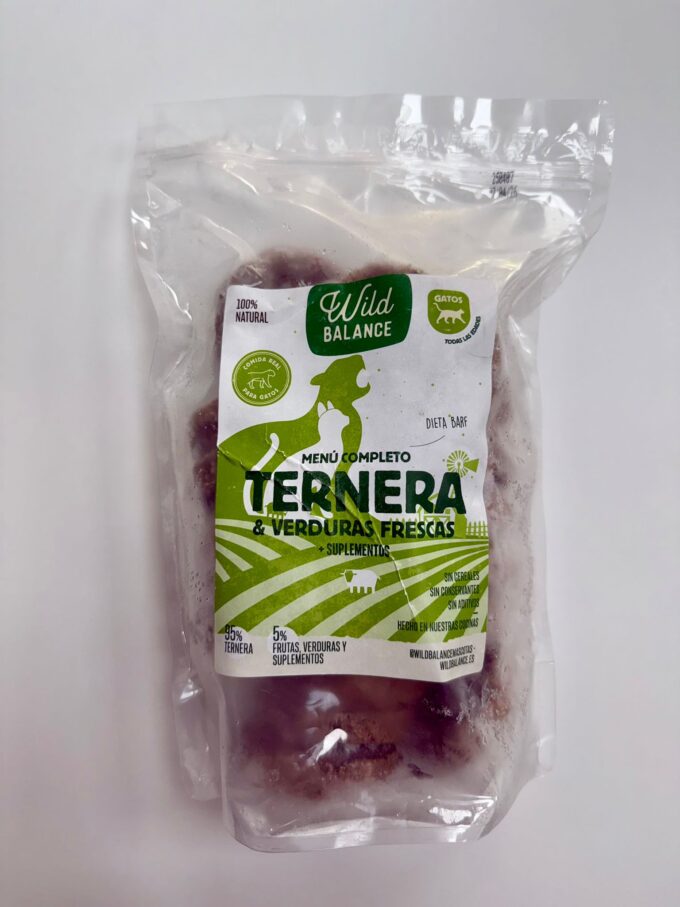 MENU BARF DE TERNERA PARA GATOS